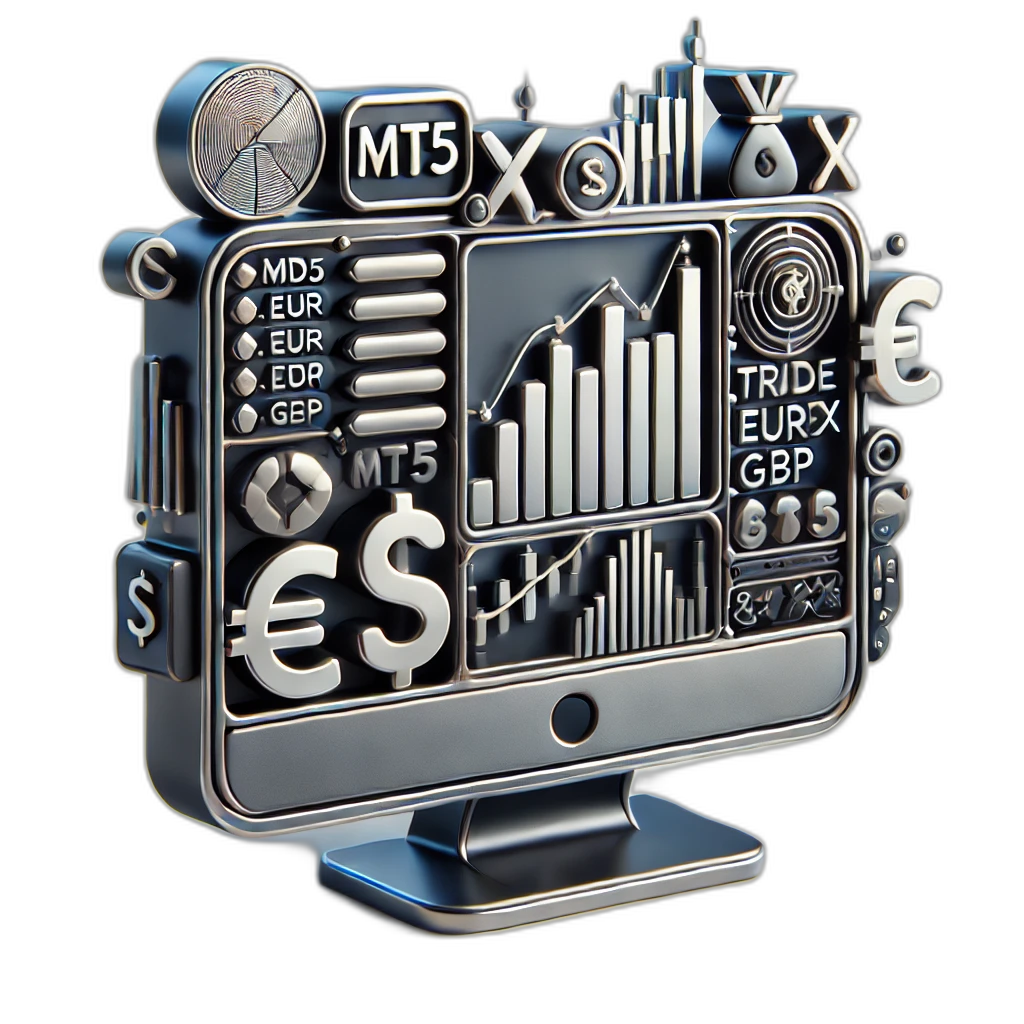 computer with trading charts