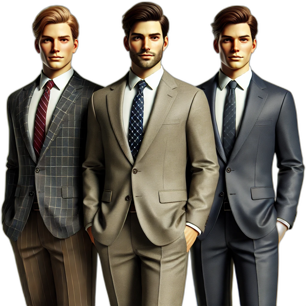 three gentleman standing wearing suits